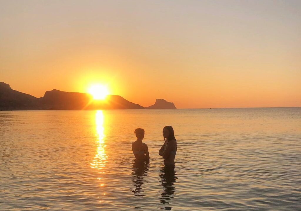 Sunrise about the sea in the costa blanca